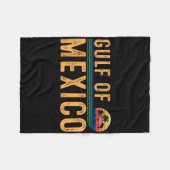 メキシコ湾ヴィンテージビーチ – メキシコ湾 フリースブランケット (正面(横))