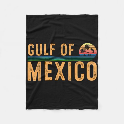 メキシコ湾ヴィンテージビーチ – メキシコ湾 フリースブランケット (正面)