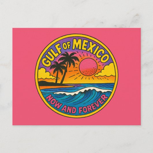 メキシコ湾今と永遠の海アート ポストカード (正面)