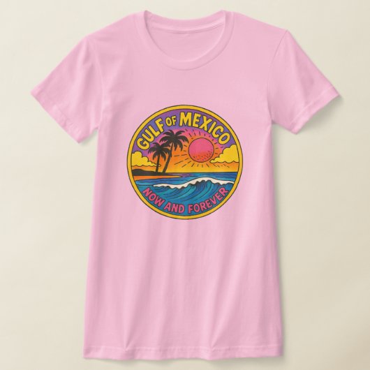 メキシコ湾今と永遠の海アート Tシャツ (レイダウン)