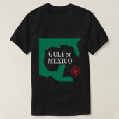 メキシコ湾地図 Tシャツ (デザイン正面)