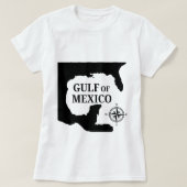 メキシコ湾地図 Tシャツ (デザイン正面)