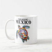 メキシコ湾忘れは海の日救を決して コーヒーマグカップ (左)