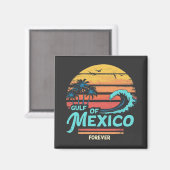 メキシコ湾永遠ヴィンテージビーチメキシコ マグネット (正面/裏面)