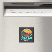 メキシコ湾永遠ヴィンテージビーチメキシコ マグネット (インサイチュ (食洗機))