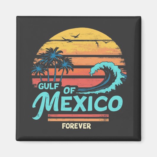 メキシコ湾永遠ヴィンテージビーチメキシコ マグネット (正面)