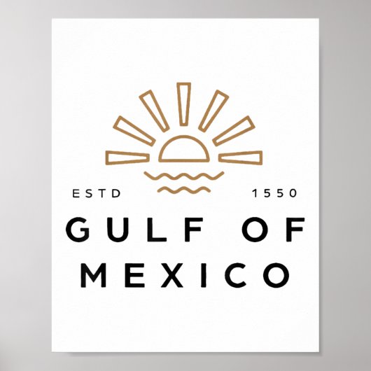 メキシコ湾米国おもしろい米国国旗 ポスター (正面)