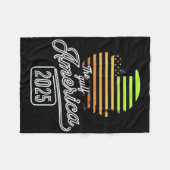 メキシコ湾米国国旗アメリカ湾エスト フリースブランケット (正面(横))