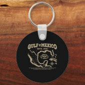メキシコ湾1672の地図 キーホルダー (正面)
