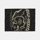 メキシコ湾1672の地図 フリースブランケット (正面(横))