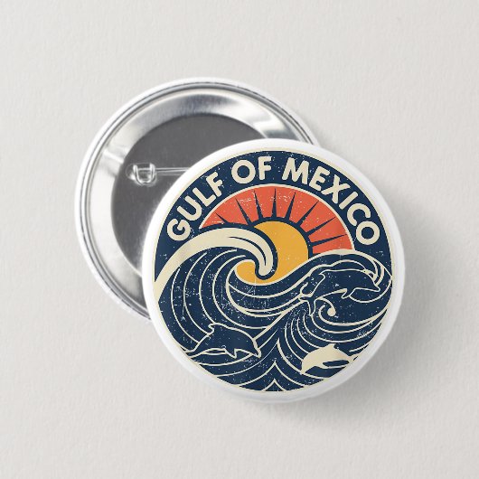 メキシコ湾1672年フォーエバー湾 缶バッジ (正面&裏面)