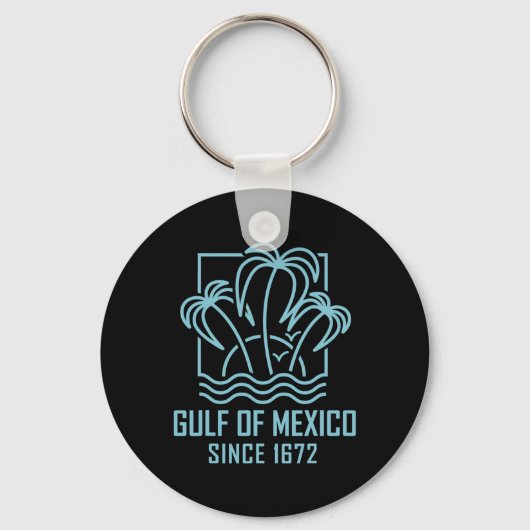メキシコ湾1672年以来レトロヴィンテージ夕日' キーホルダー (正面)