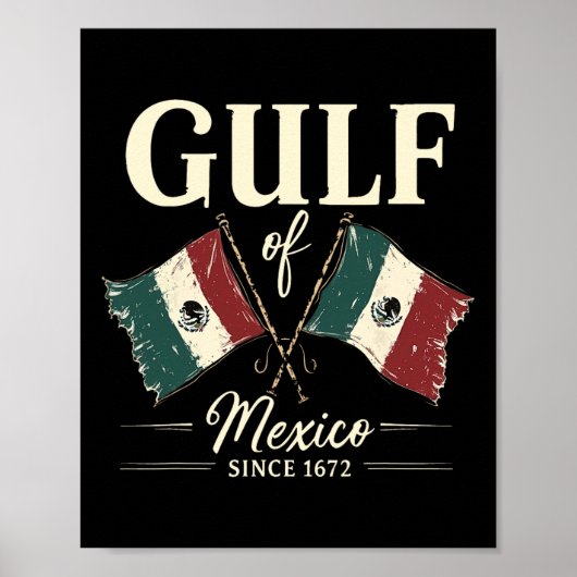 メキシコ湾1672年以来レトロヴィンテージTシャツ1.p ポスター (正面)