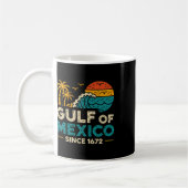 メキシコ湾1672年以来レトロヴィンテージTシャツ2.p コーヒーマグカップ (左)