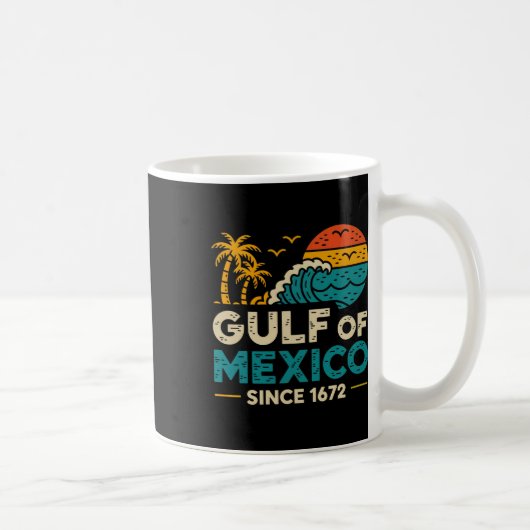 メキシコ湾1672年以来レトロヴィンテージTシャツ2.p コーヒーマグカップ (右)