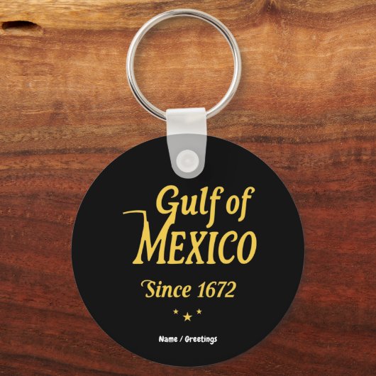 メキシコ湾1672年以来、深いは歴史に飛び込む キーホルダー (正面)