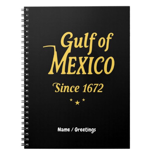 メキシコ湾1672年以来、深いは歴史に飛び込む ノートブック (正面)