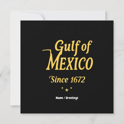 メキシコ湾1672年以来、深いは歴史に飛び込む 招待状 (正面)