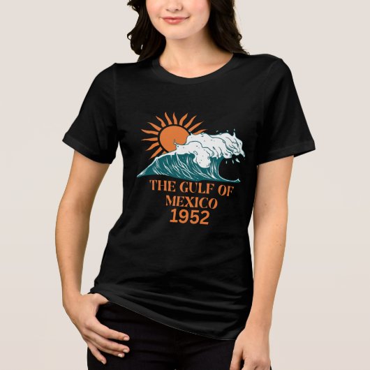メキシコ湾1952、メキシコ湾沿岸Vネック、メキシコ湾 トライブレンドＴシャツ (正面)