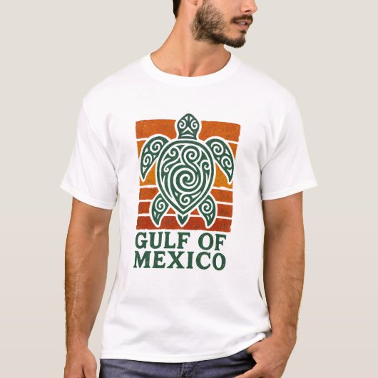 メキシコ湾 | ウミガメ Tシャツ (正面)