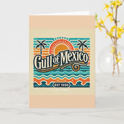 メキシコ湾 推定1550年 カード (黄色い花)