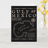 メキシコ湾 1672年 歴史地図  カード (黄色い花)