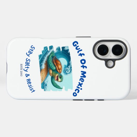 メキシコ湾 – Turtle IPhone 16ケース Case-Mate iPhoneケース (裏面 (横))