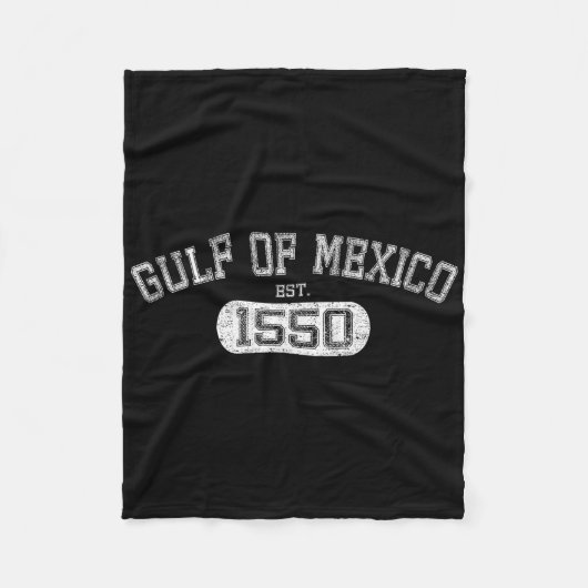 メキシコ湾Est 1550レトロヴィンテージ男性へ湾 フリースブランケット (正面)