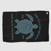 メキシコ湾ESTD 1550ステイ塩辛と抵抗 ゴルフタオル (横)