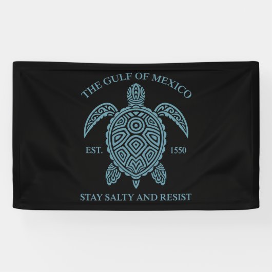 メキシコ湾ESTD 1550ステイ塩辛と抵抗 横断幕 (横)