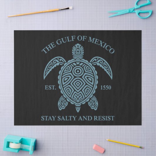 メキシコ湾ESTD 1550ステイ塩辛と抵抗 薄葉紙 (クラフト)