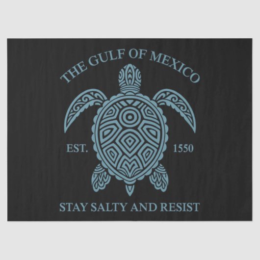 メキシコ湾ESTD 1550ステイ塩辛と抵抗 薄葉紙 (正面)