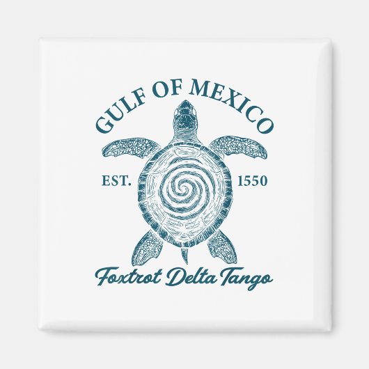メキシコ湾FoxtrotsデルタTangosメキシコ湾 マグネット (正面)