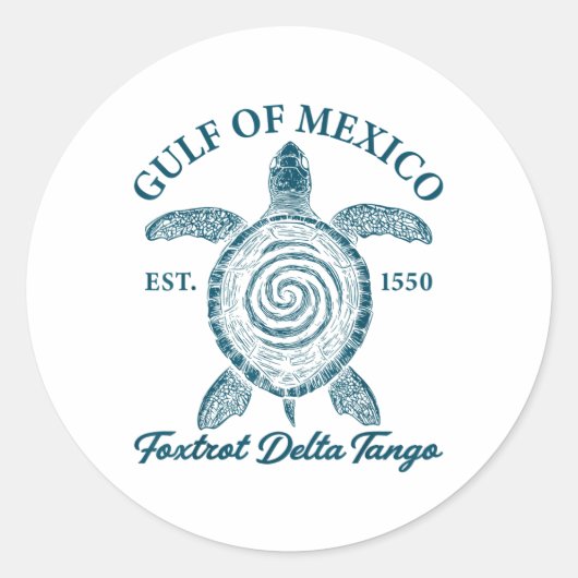 メキシコ湾FoxtrotsデルタTangosメキシコ湾 ラウンドシール (正面)