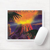 メキシコ火山旅行ポスター マウスパッド (マウス)