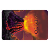 メキシコ火山旅行ポスター マグネット (横)