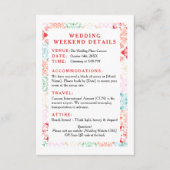 メキシコ熱帯性QR目的地の結婚式詳細 エンクロージャーカード (正面)