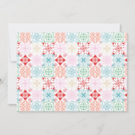 メキシコ熱帯水色QR目的地の結婚式 招待状 (裏面)