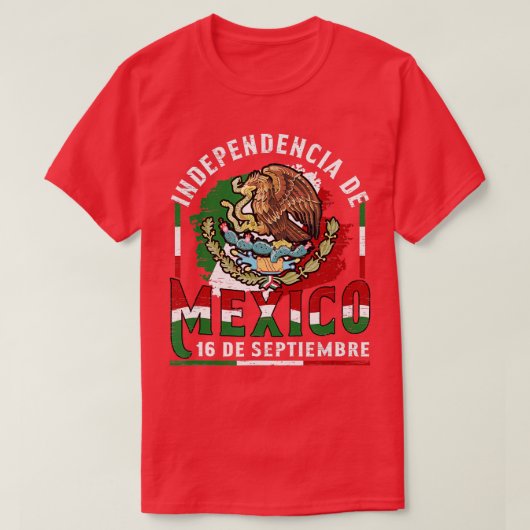 メキシコ独立協会16 de Mexのためにセプティエンベレ Tシャツ (デザイン正面)