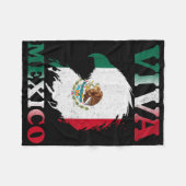 メキシコ独立記念日イーグルメキシコ国旗の女性G フリースブランケット (正面(横))