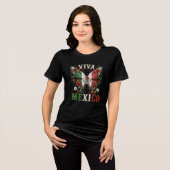 メキシコ独立記念日フィエスタ万歳 トライブレンドＴシャツ (正面全面)