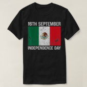 メキシコ独立記念日9月16日メキシコ国旗 Tシャツ (デザイン正面)