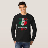 メキシコ独立記念日 9月16日 メキシコ国旗フラ Tシャツ (正面フル)