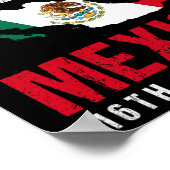 メキシコ独立記念日Est 9月16日メキシコ ポスター (角)