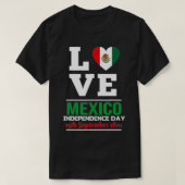 メキシコ独立誇りを持ったメキシコ国旗の愛国心1 Tシャツ (デザイン正面)