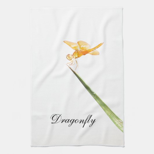 メキシコ産アンバーウィングトンボ キッチンタオル (縦)