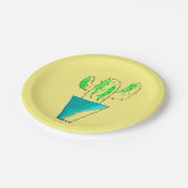 メキシコ産サボテンのディナーパーティー ペーパープレート (アングル)