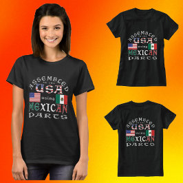 メキシコ産部品使用 米国組立 女性用カスタムTシャツ Tシャツ