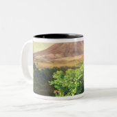 メキシコ田舎1887年の小さい火山(油 ツートーンマグカップ (正面左)