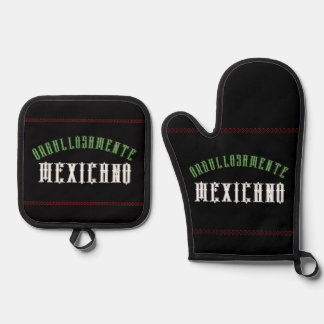 メキシコ男性用エプロン - メキシコグリルエプロン 鍋つかみ&鍋敷きセット